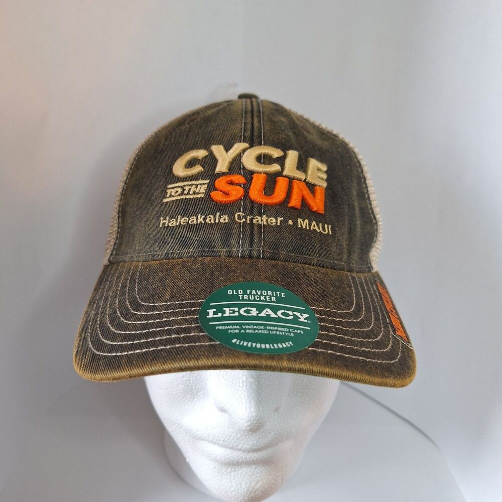 VTG NWOT Cycle To The Sun Haleakala Crater Maui Legacy SnapBack Trucker Cycling